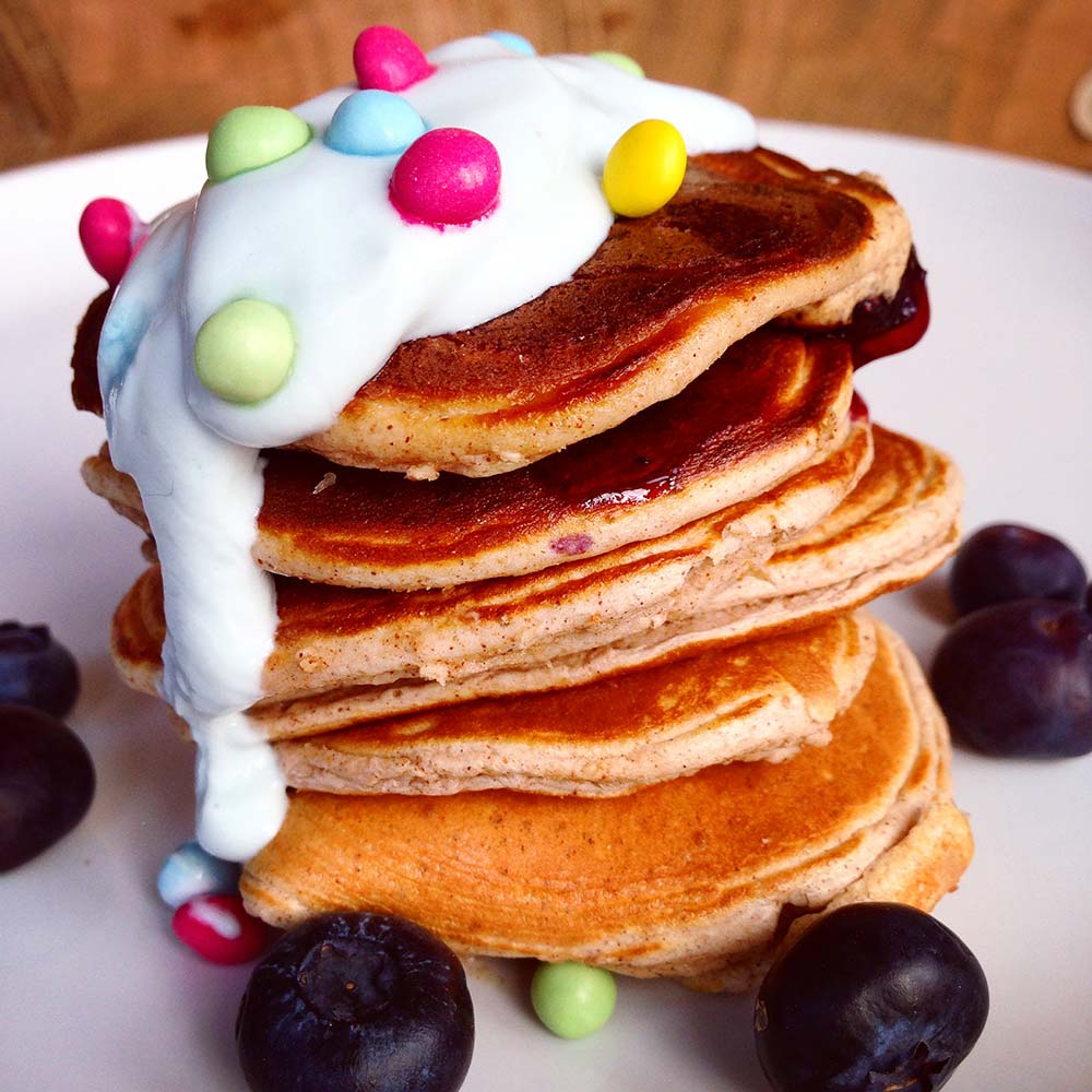 Easy Vanilla Cinnamon Protein Pancakes