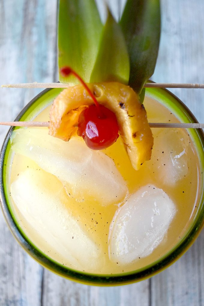 Grilled Pineapple Mai Tai