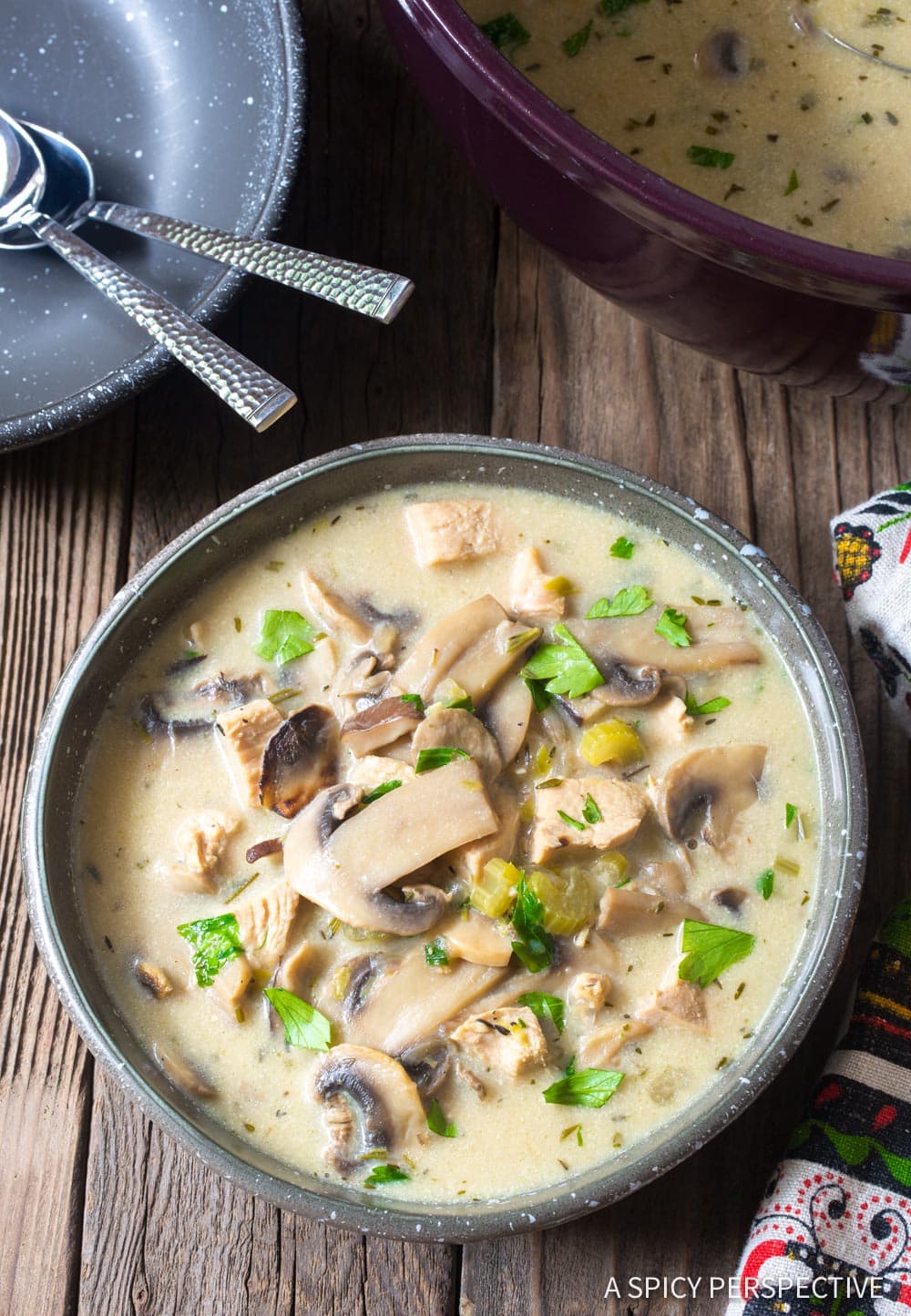 Low Carb Creamy Chicken Mushroom Soup