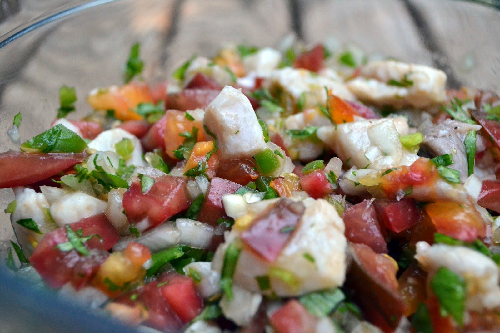 Mahi Mahi Ceviche with Heirloom Tomato Pico de Gallo