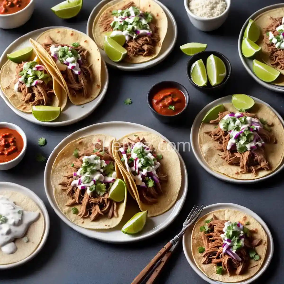 Shredded Pork Fajita Tacos