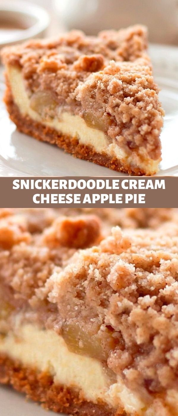 Snickerdoodle Cream Cheese Apple Pie