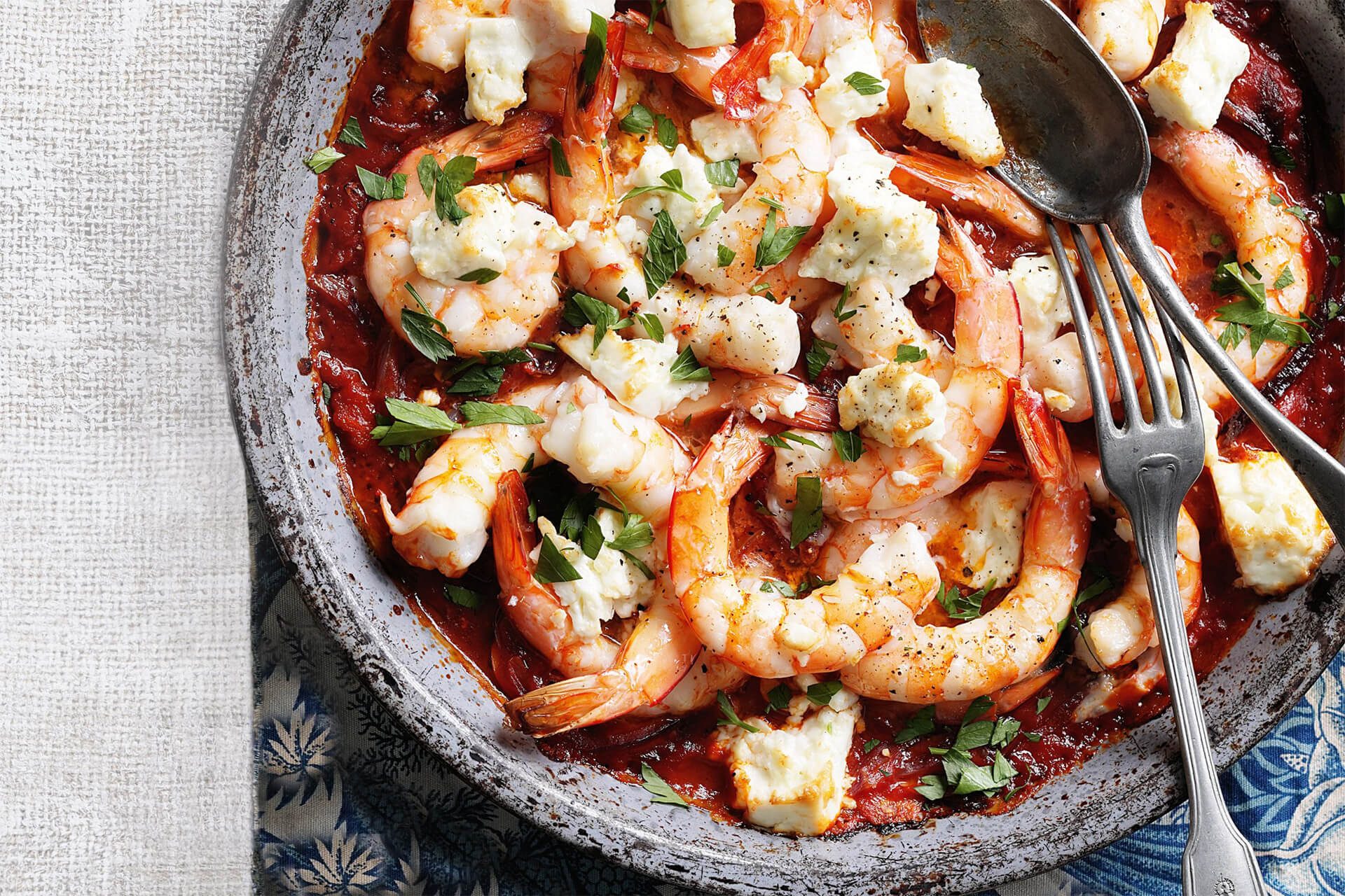 Delicious Prawn Saganaki