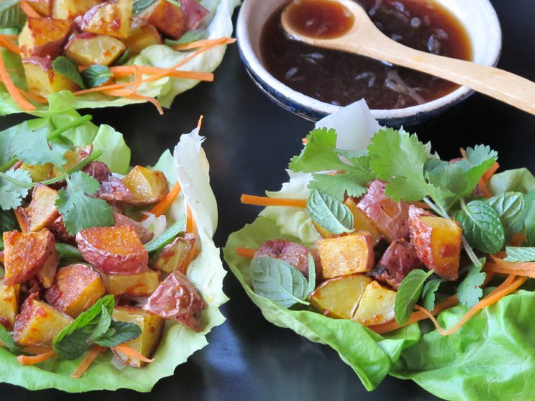 Thai Lettuce Cups with Red Curry Potatoes