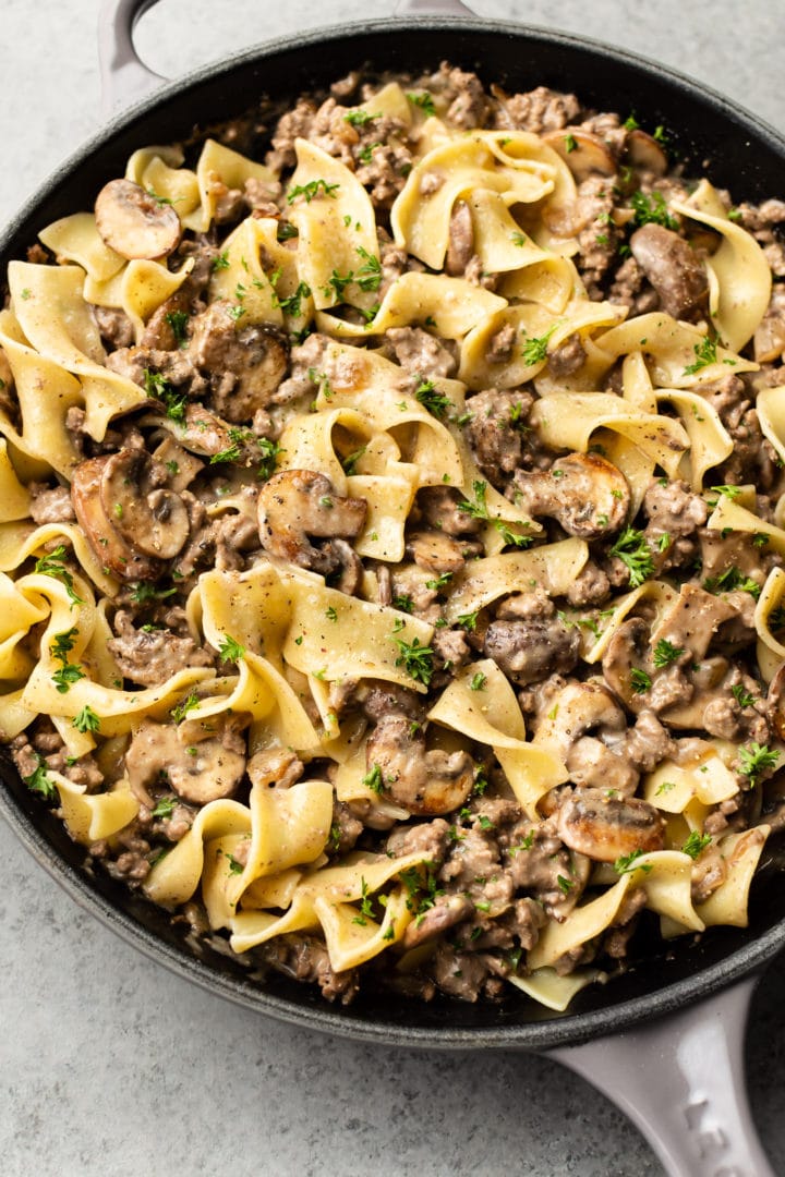 Easy Ground Beef Stroganoff