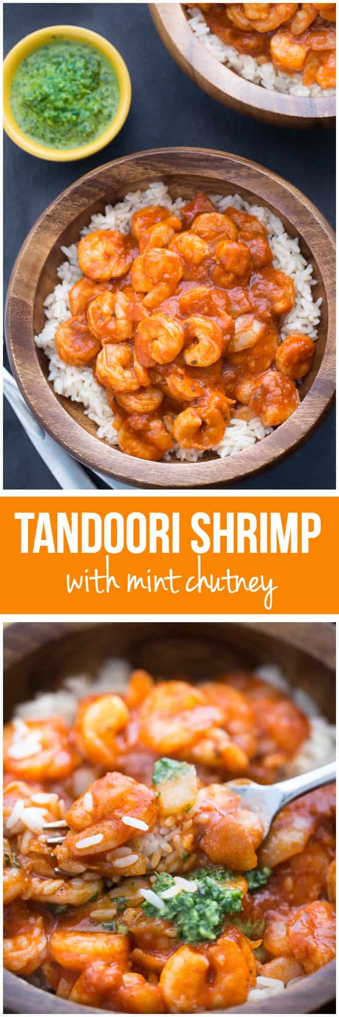 Tandoori Shrimp with Mint Chutney