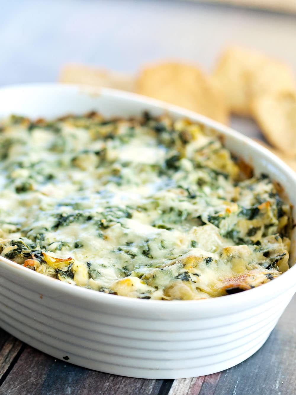 Skinny Spinach Artichoke Dip