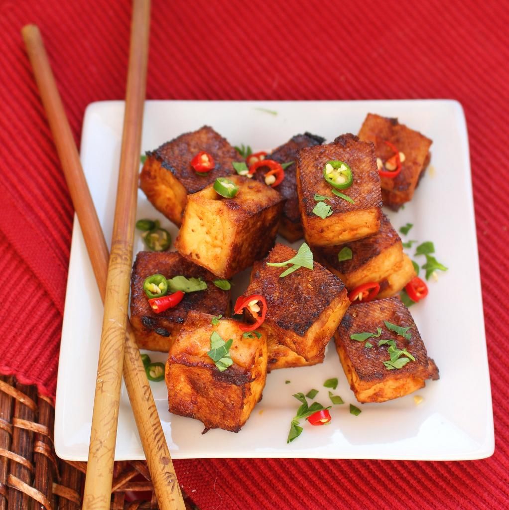 Mala Baked Tofu Bites