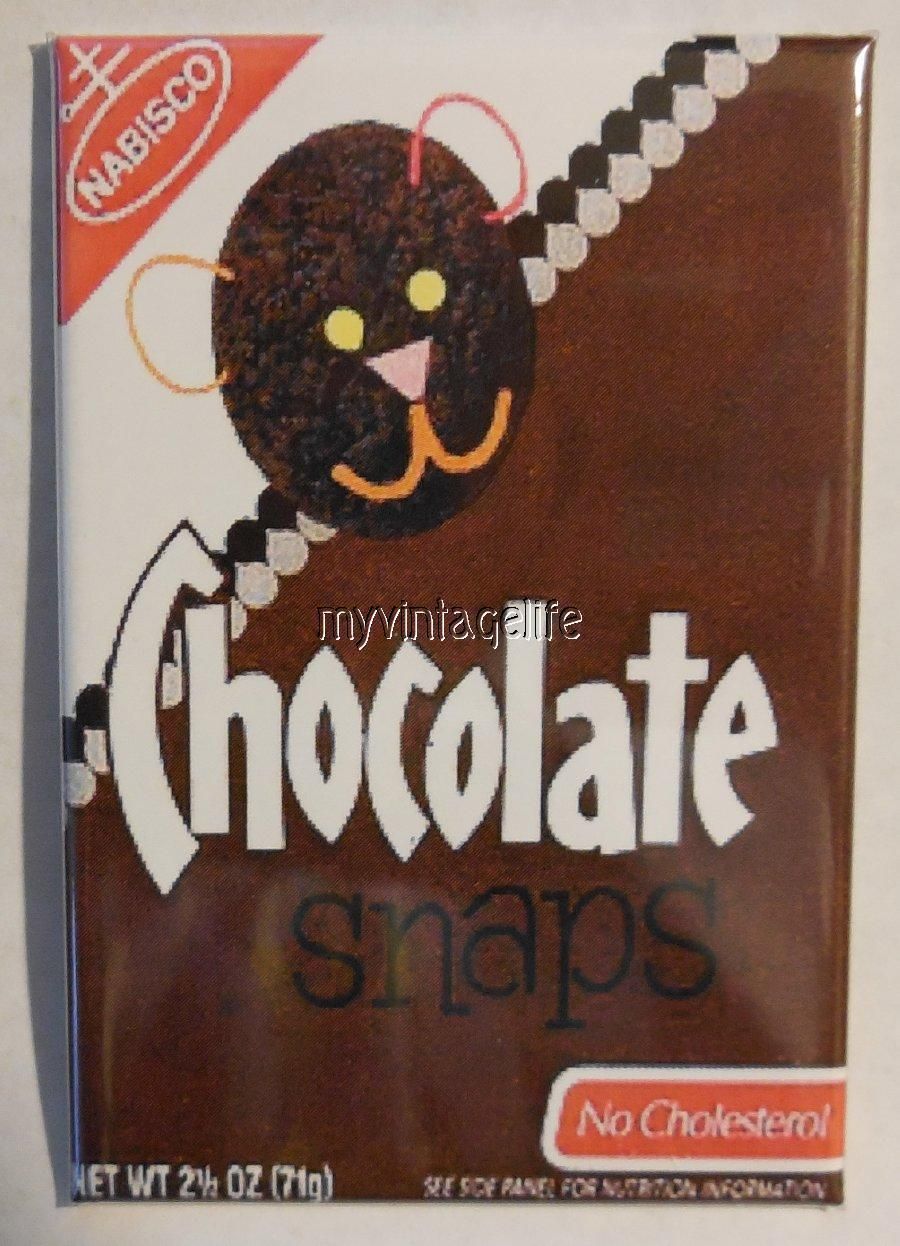 Vintage Nabisco Chocolate Snaps Cookies Fridge Magnet