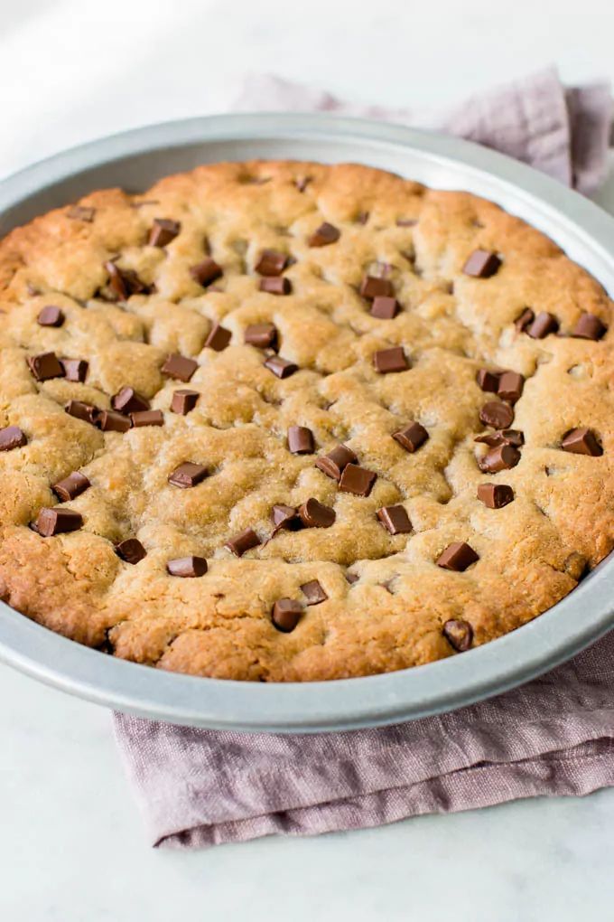 Giant Chocolate Chip Cookie Cake
