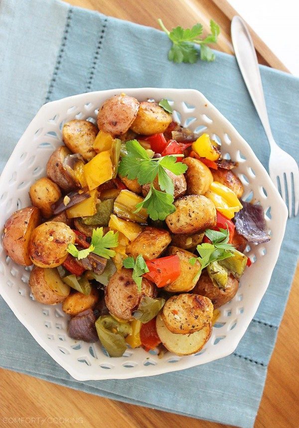 Roasted Chicken Sausage, Peppers and Potatoes