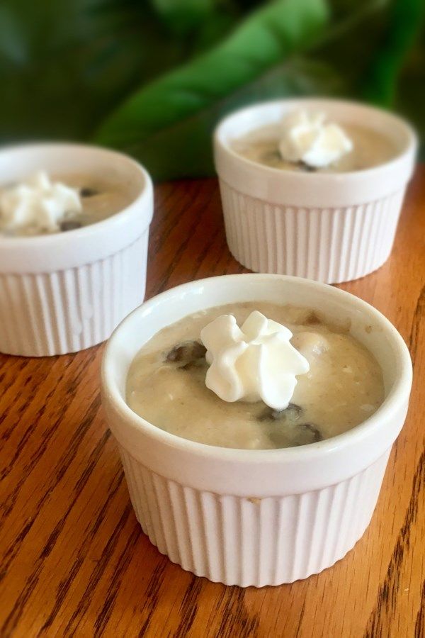 Banana Oatmeal Raisin Pudding