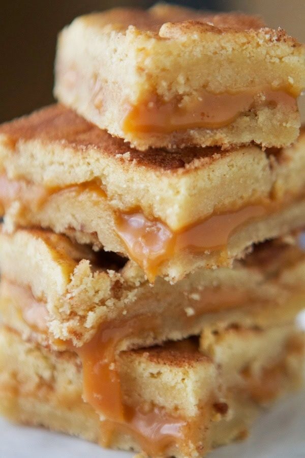 Caramel Snickerdoodle Bars