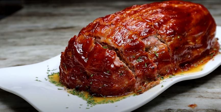 Onion and Pepper-Stuffed Meatloaf