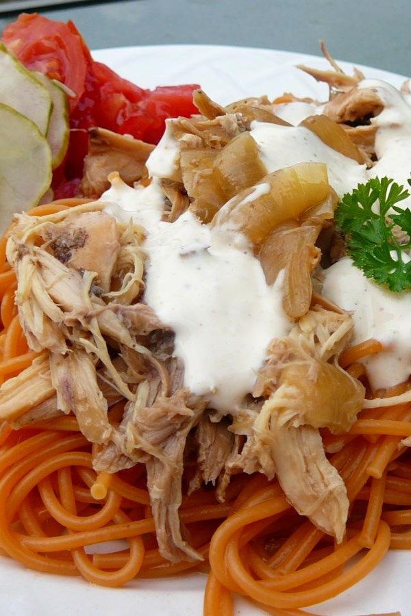 Slow Cooker Alabama Pulled BBQ Chicken