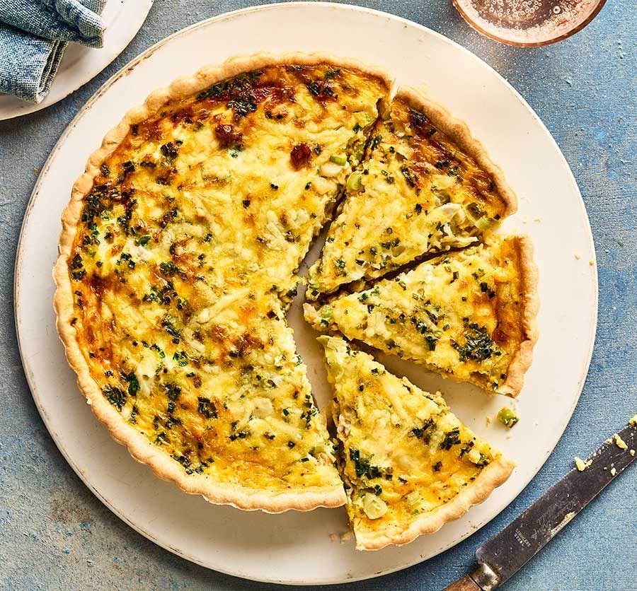 Cheese & onion quiche
