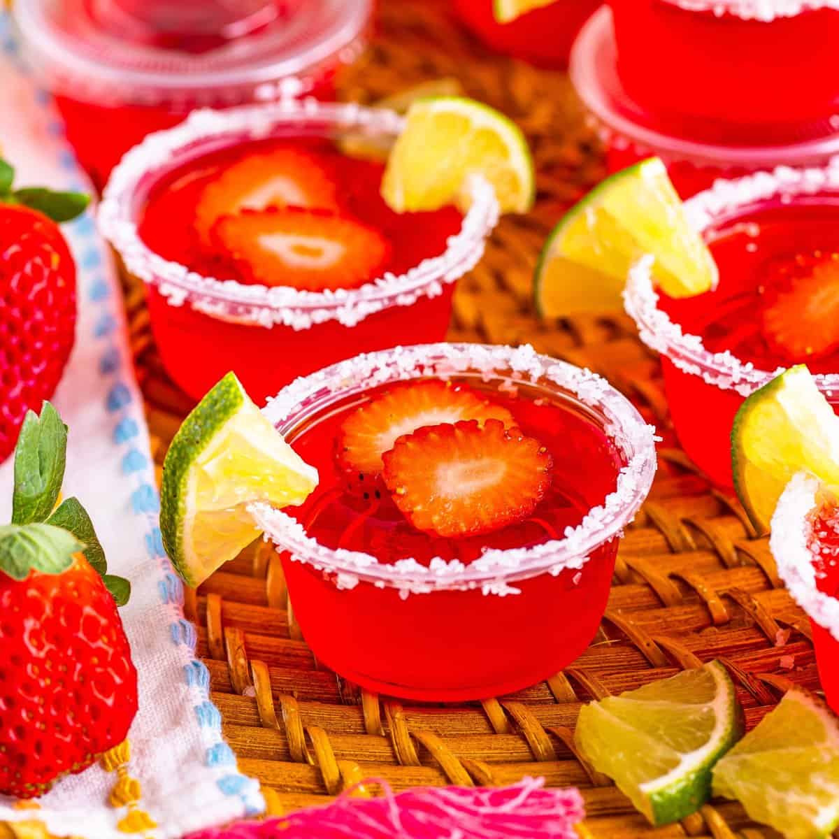 Strawberry Margarita Jell-O Shots