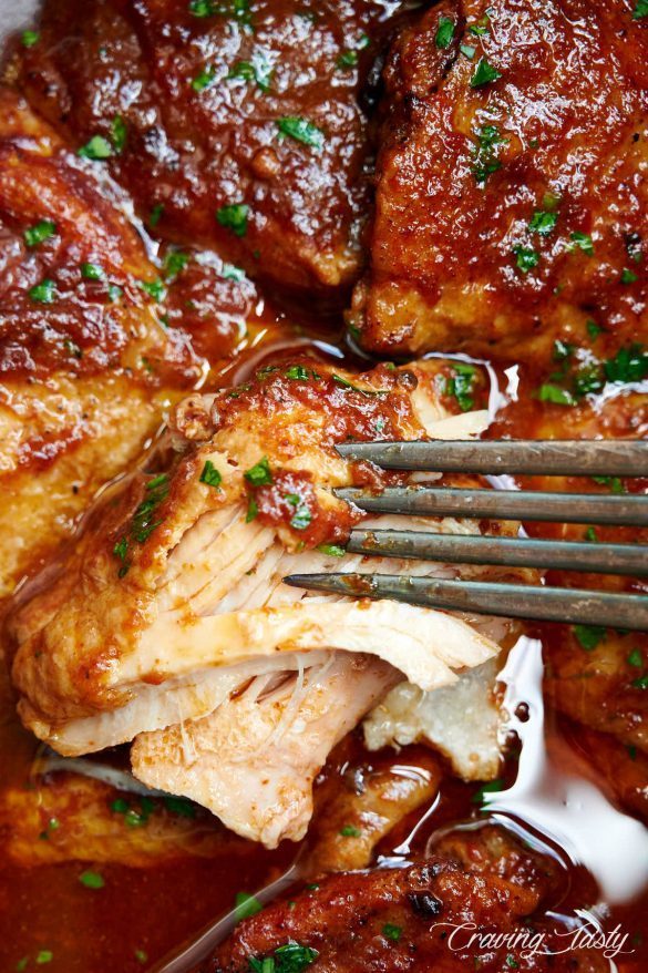 Slow Cooker BBQ Chicken Thighs