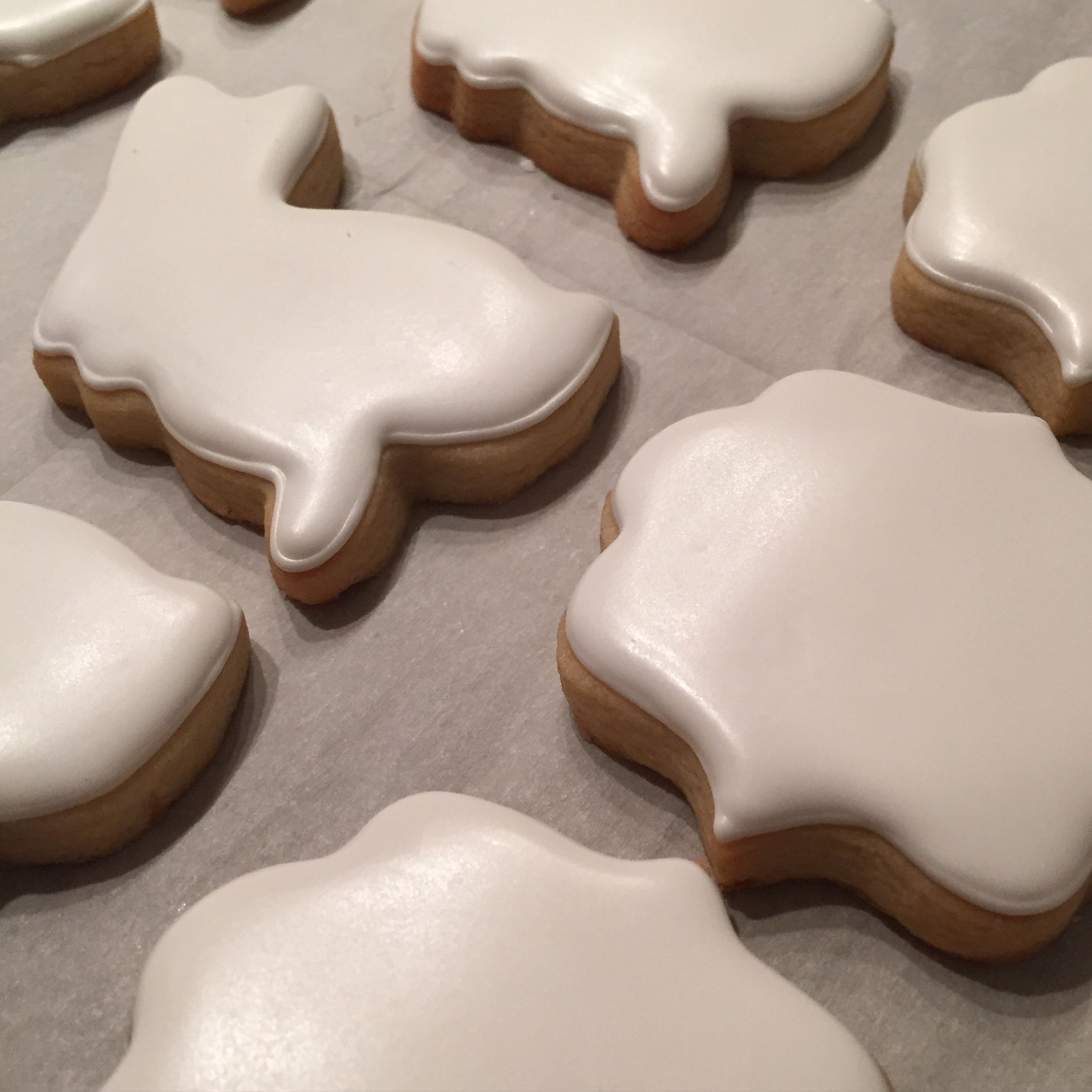 Beautifully decorated cookies with royal icing