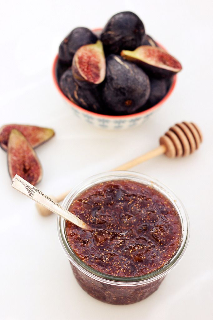 Fig Honey Jam in a glass jar