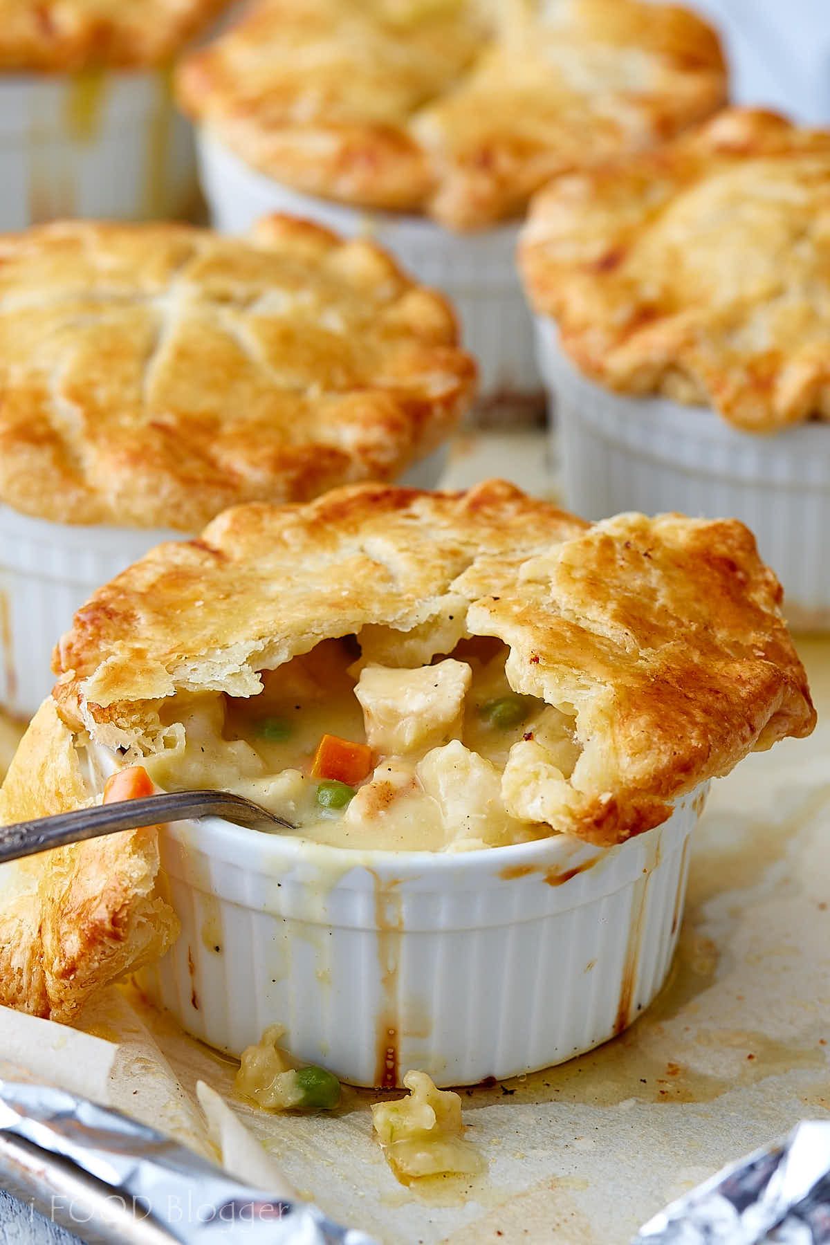 Delicious homemade chicken pot pie