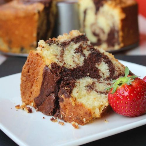 Moist & Delicious Dark Chocolate Swirl Pound Cake