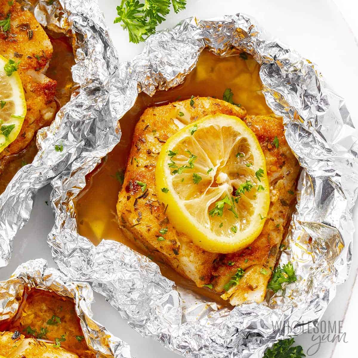Baked Cod in Cajun Foil