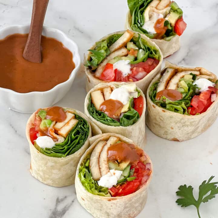 Spicy BBQ Tofu Wraps
