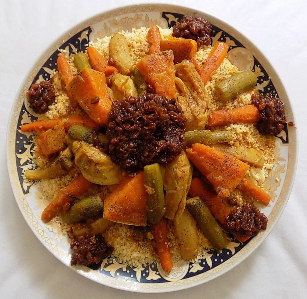 North African Couscous aux Sept Légumes