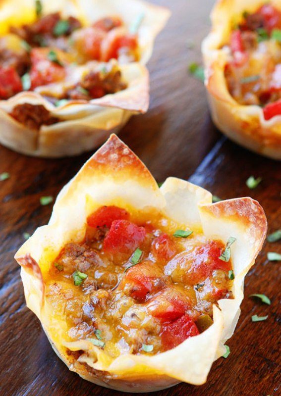 Tangy Turkey Taco Cups
