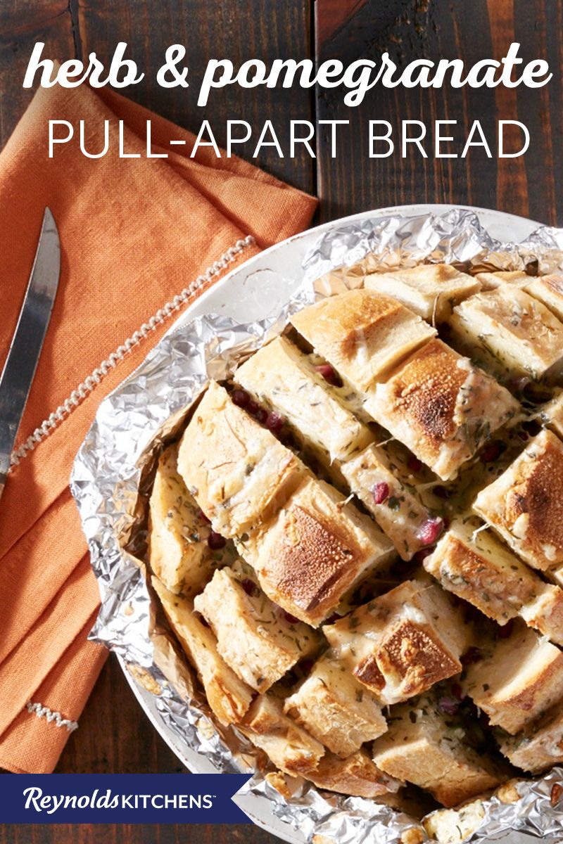 Herb and Pomegranate Pull-Apart Bread