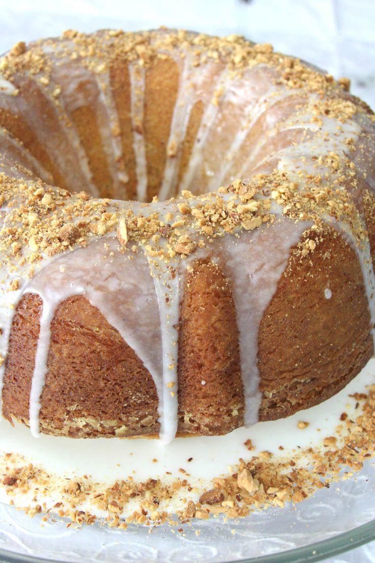 Glazed Almond Bundt Cake
