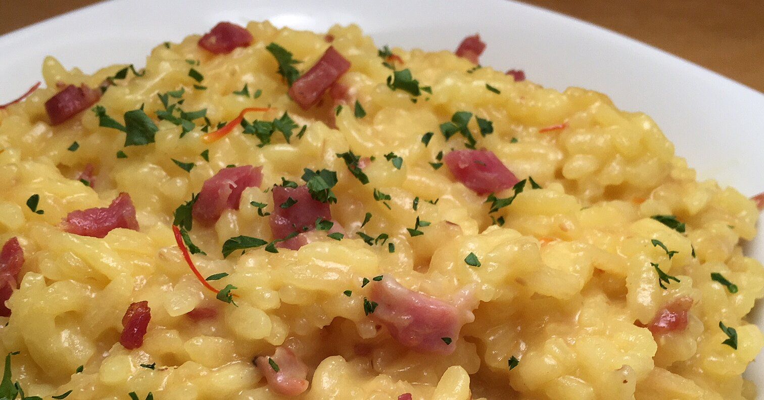 Risotto con Zafferano e Pancetta in Pentola a Pressione