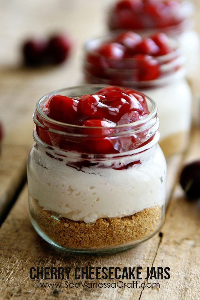Cherry Cheesecake Dessert Jars