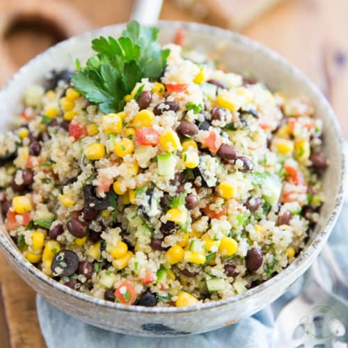 Black Bean Corn and Quinoa Salad