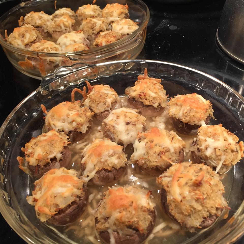 Savory Crab Stuffed Mushrooms