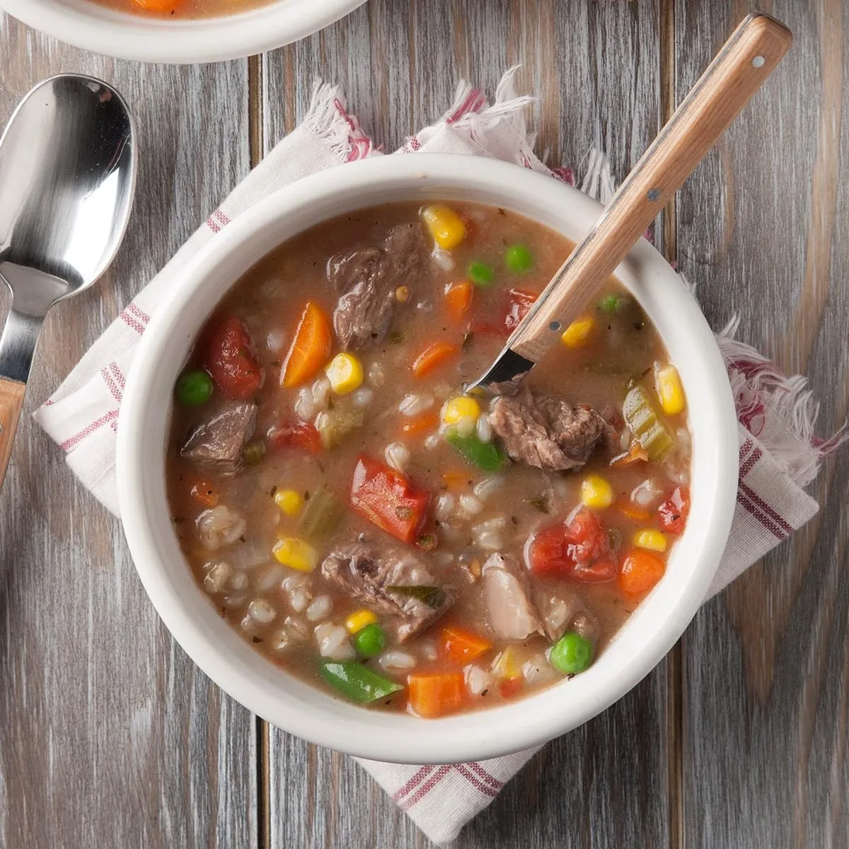 Vegetable Beef Barley Soup With Hamburger - PioneerWomanFlexbrew