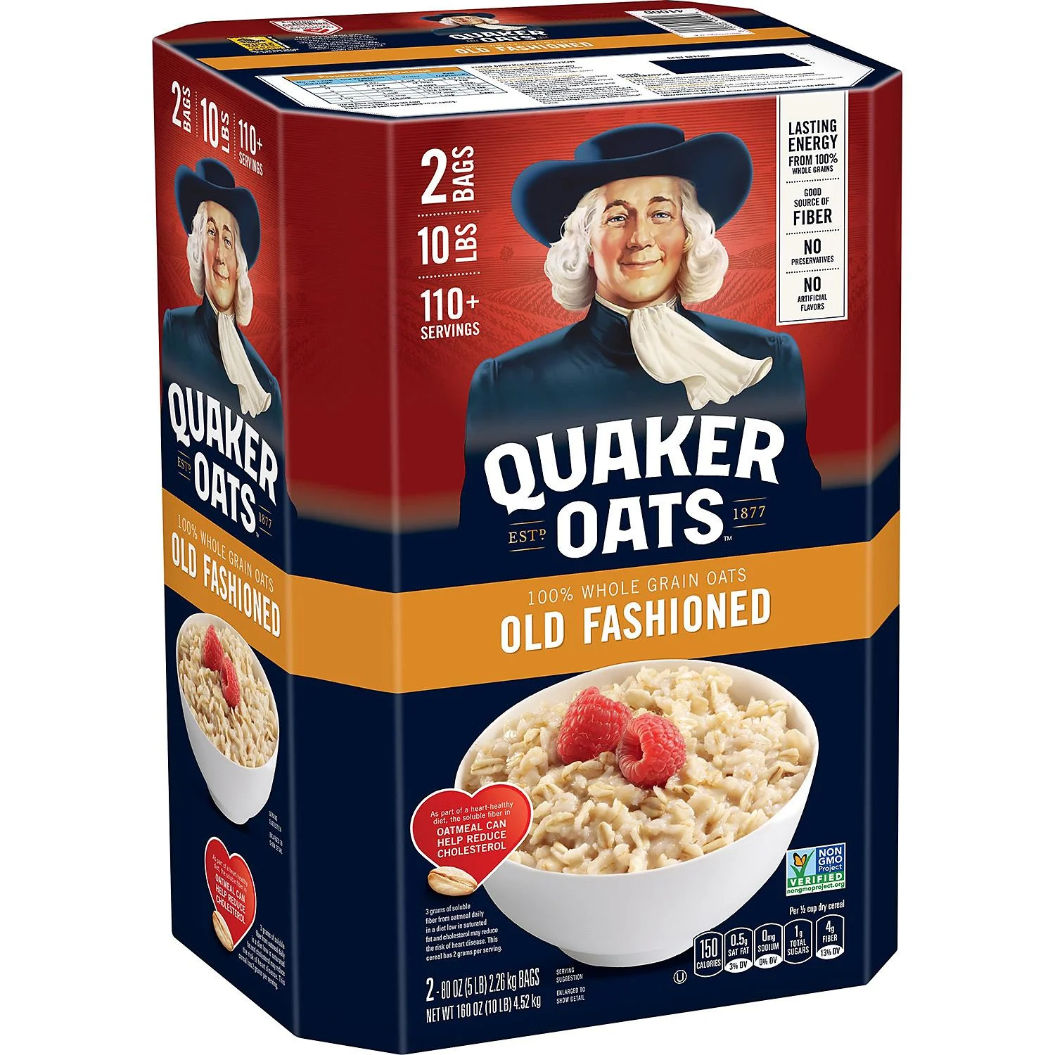 Quaker Oats Old Fashioned Oatmeal - 2 Bags, 80 oz.