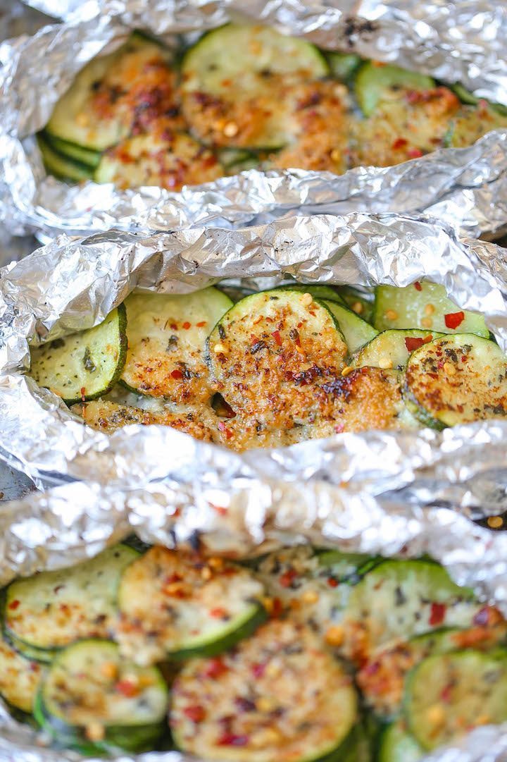 Zucchini Parmesan Foil Packets