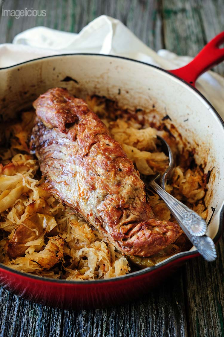 Pork Loin with Sauerkraut and Apples