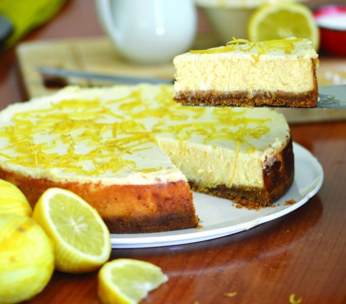Baked Lemon and Ginger Cheesecake