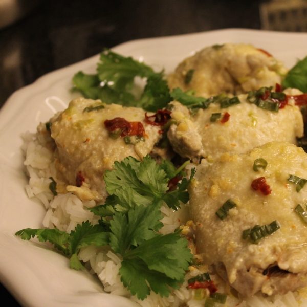 Juicy Asian Steamed Chicken Thighs