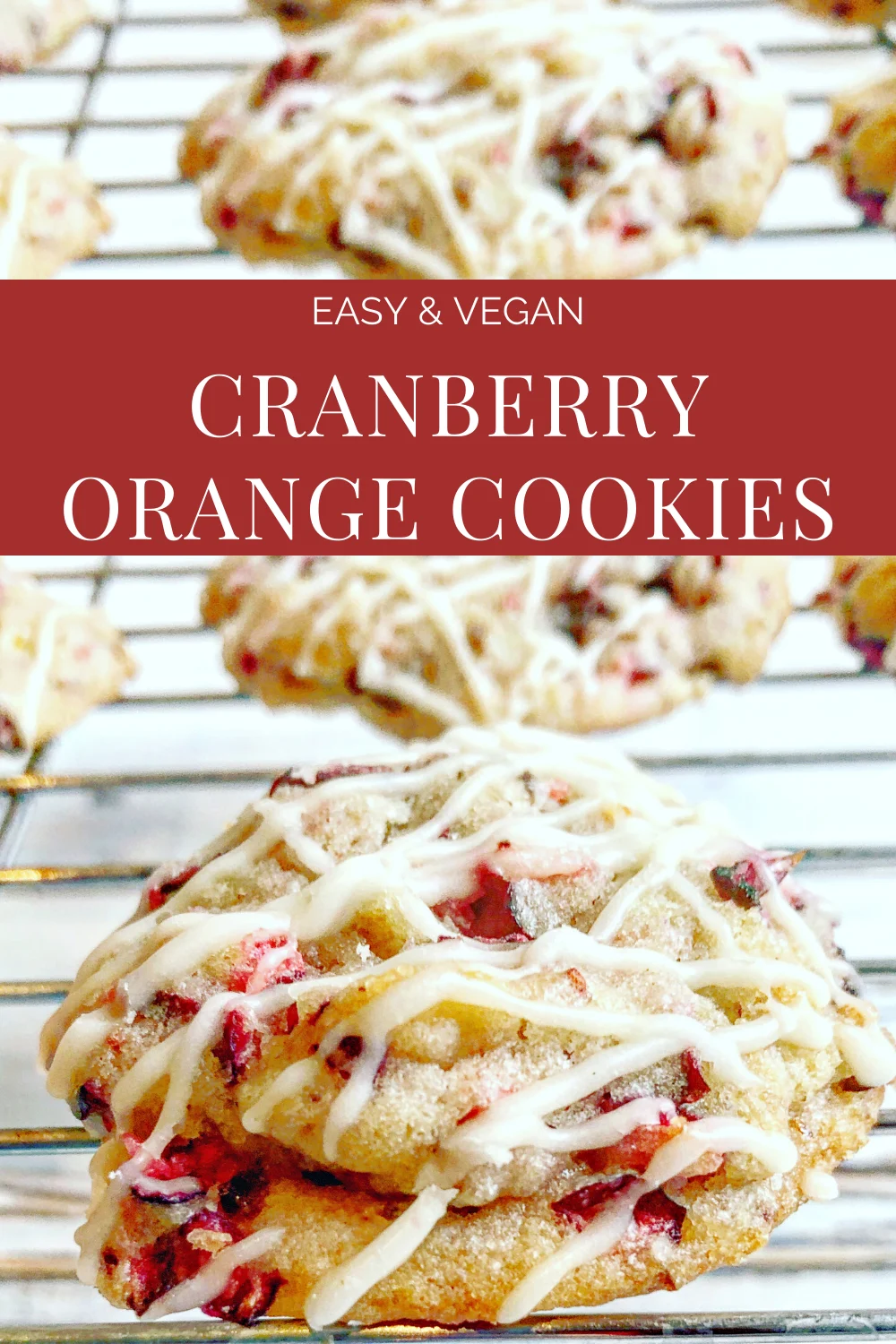 Vegan Cranberry Orange Cookies