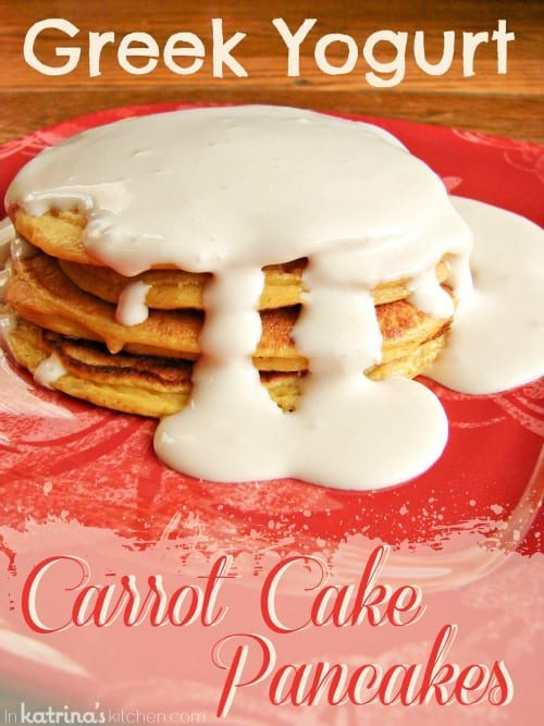 Greek Yogurt Carrot Cake Pancakes