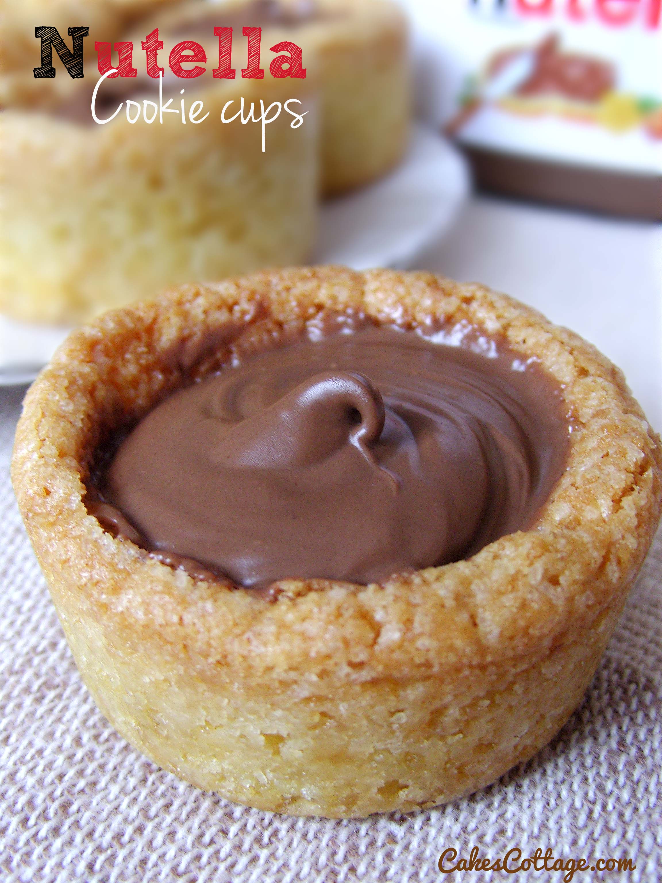Nutella Cookie Cups - Cakescottage