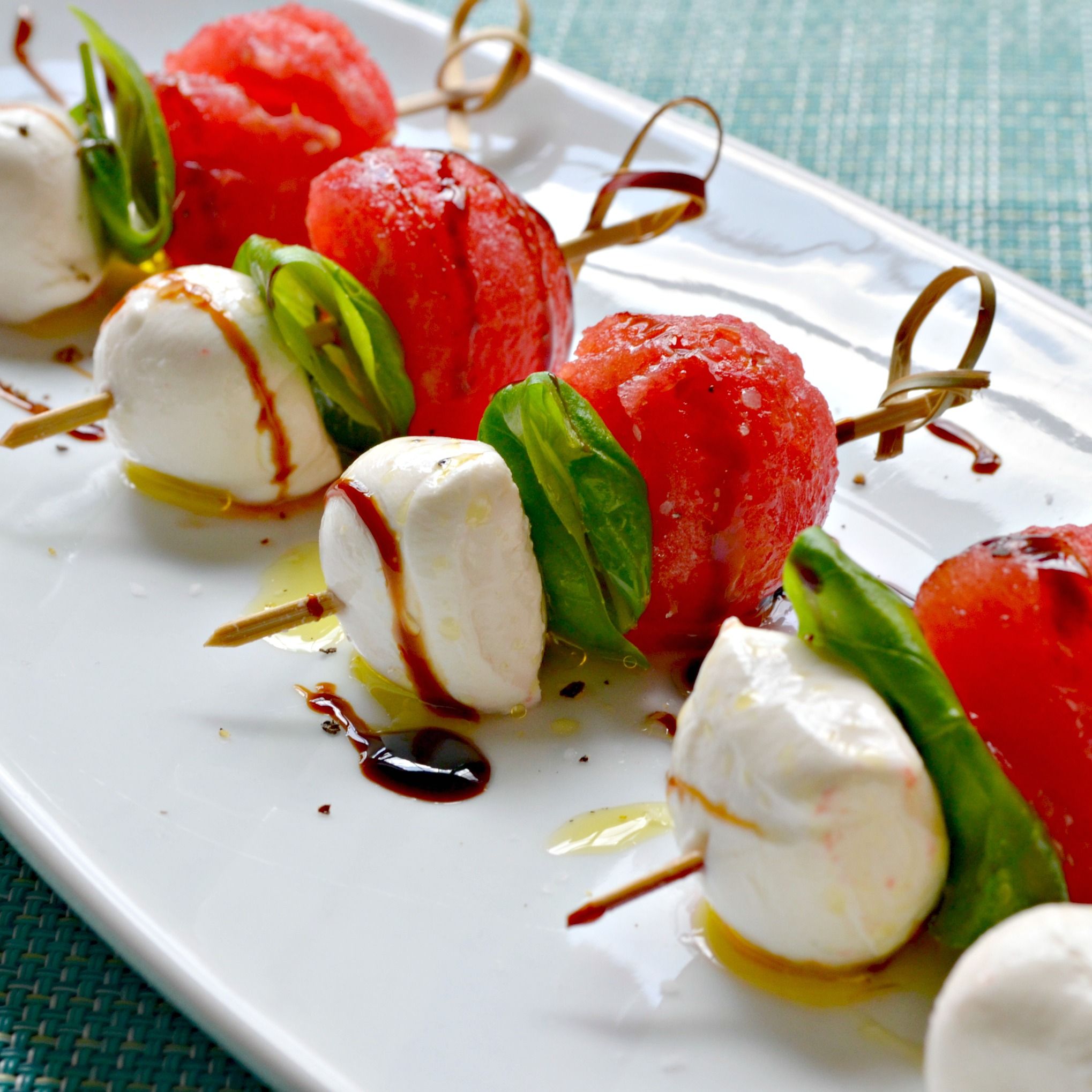 Watermelon Caprese Appetizer
