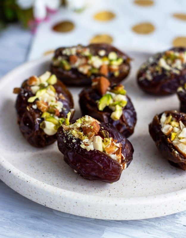 Stuffed Dates with Cream Cheese and Nuts