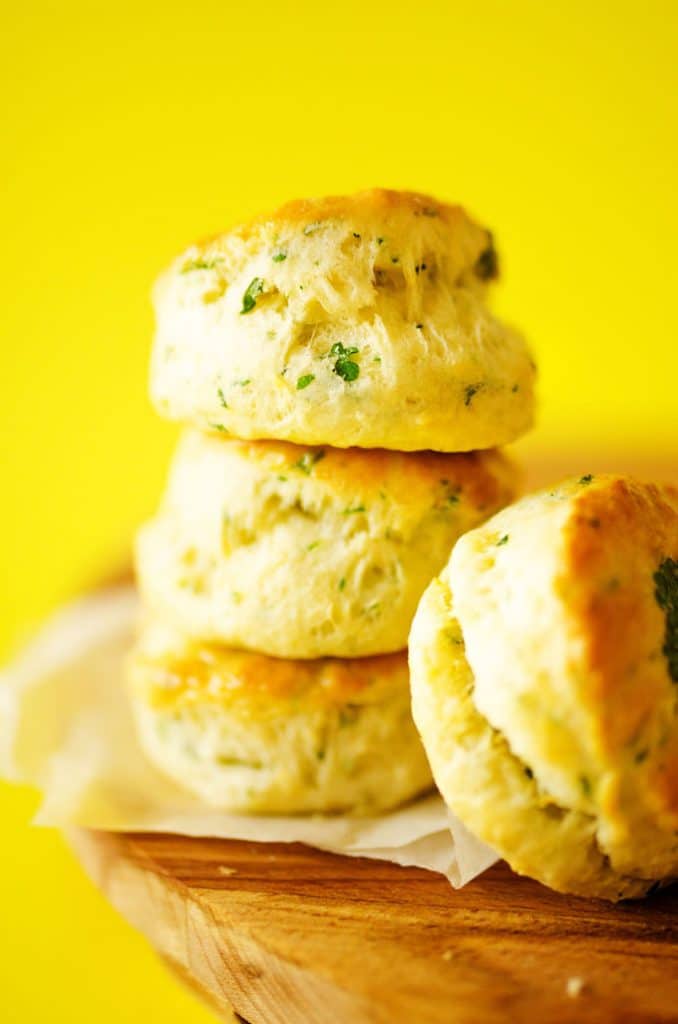 Herb Laminated Greek Yogurt Biscuits - Extra Flaky
