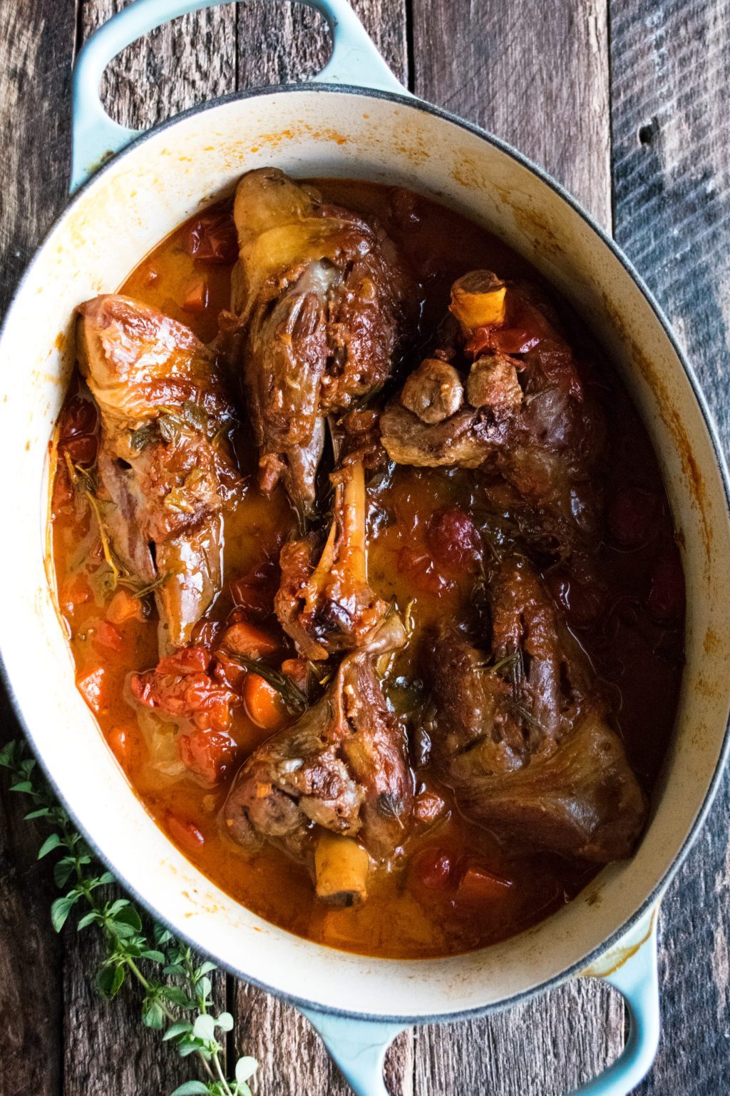 Braised Lamb Shanks with Creamy Polenta